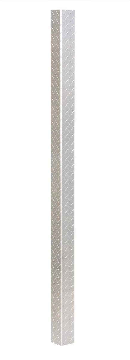 Vestil Non-Marking Diamond Tread Plate Corner Guard - 36 In. Height - Silver