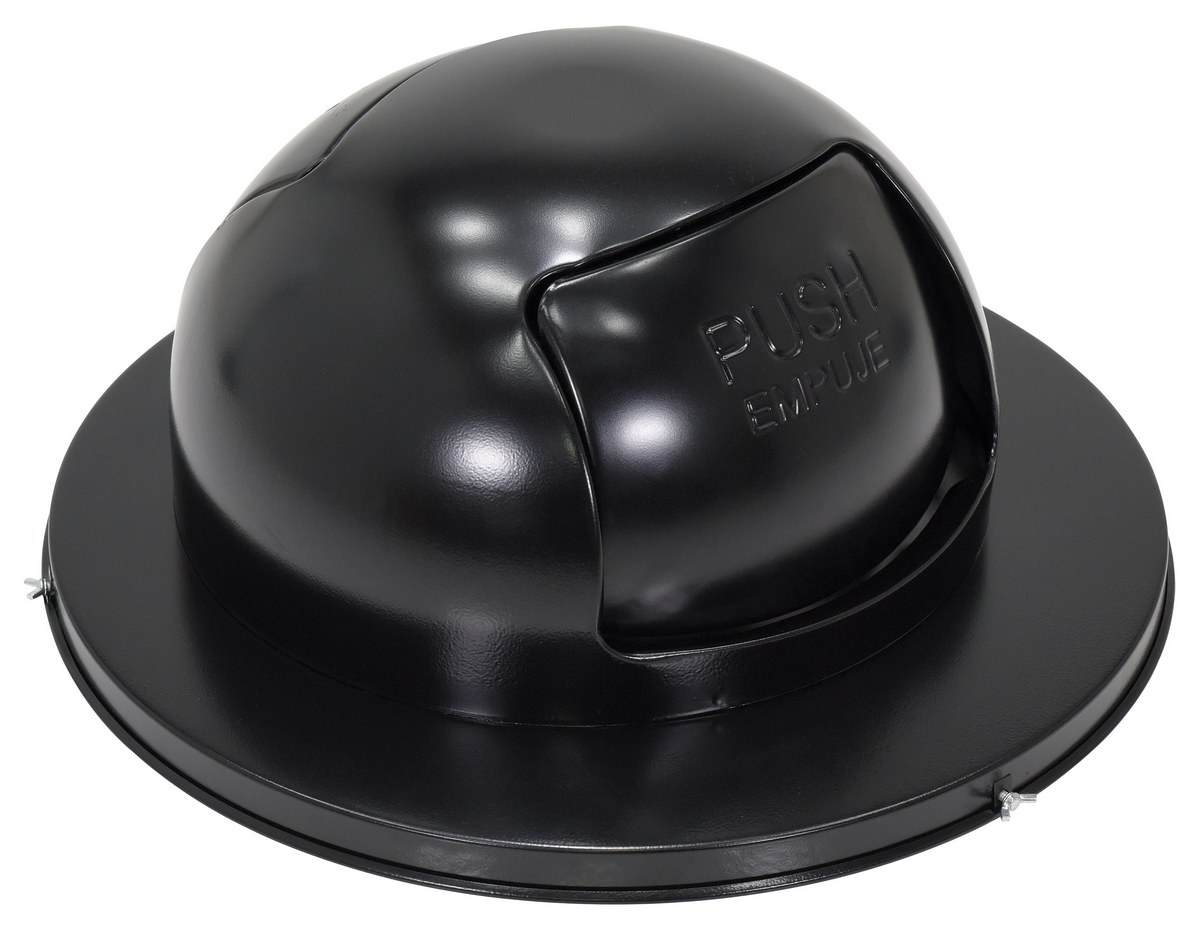 Vestil Steel Waste Disposal Top Dual Door for - 55 Gallon Drums - Black