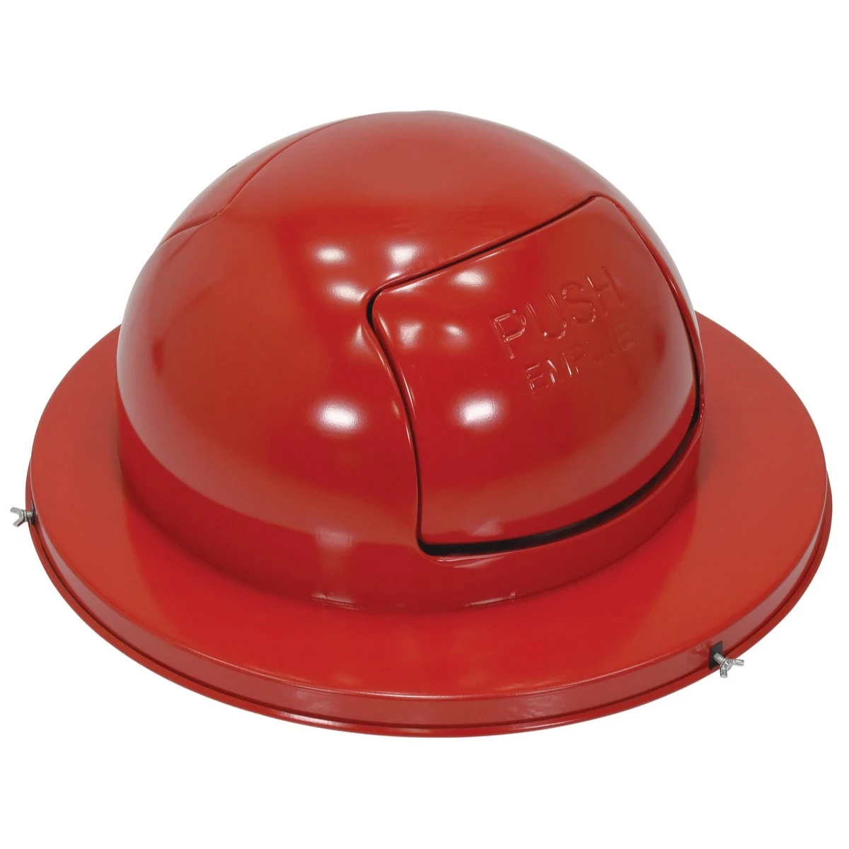 Vestil Steel Waste Disposal Top Dual Door for - 55 Gallon Drums - Red