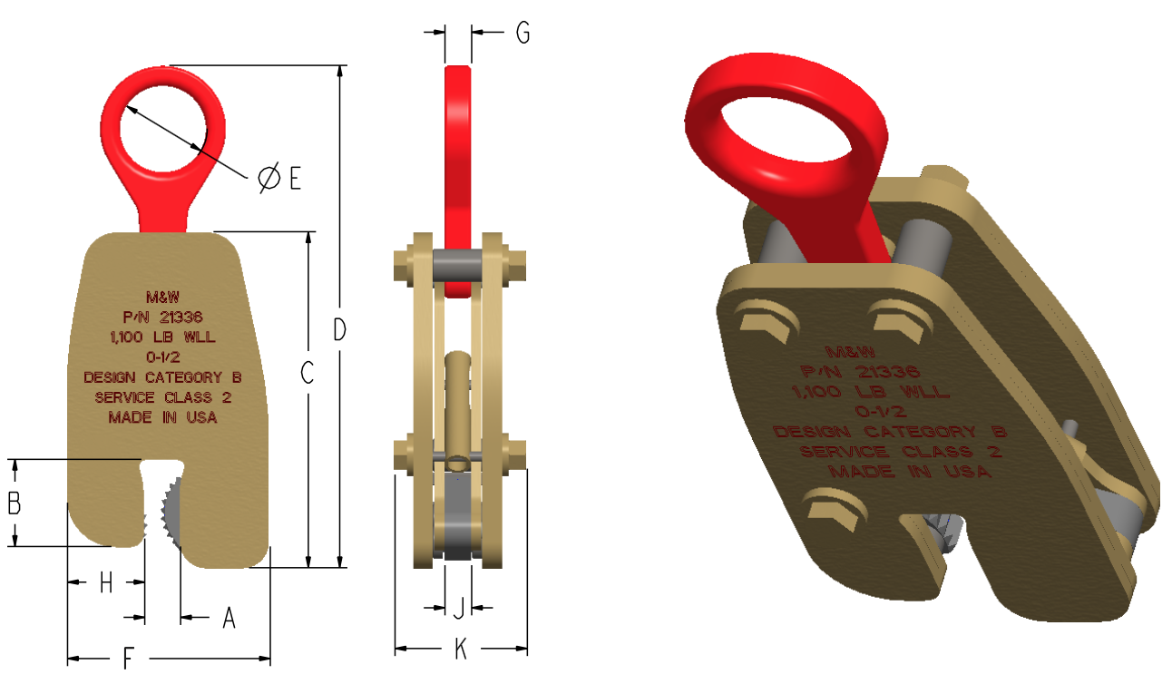 Machining & Welding Plate Clamp 1/2-1 in Straight