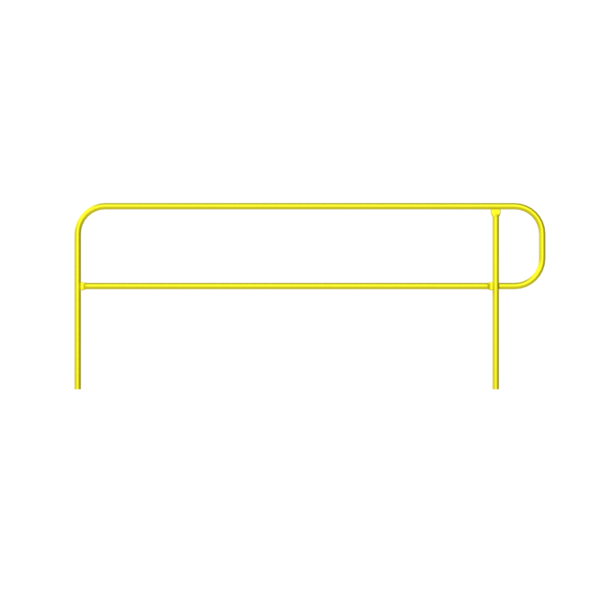 Safety Rail Co. Pit Finish Safety Rail, 10 ft, Yellow