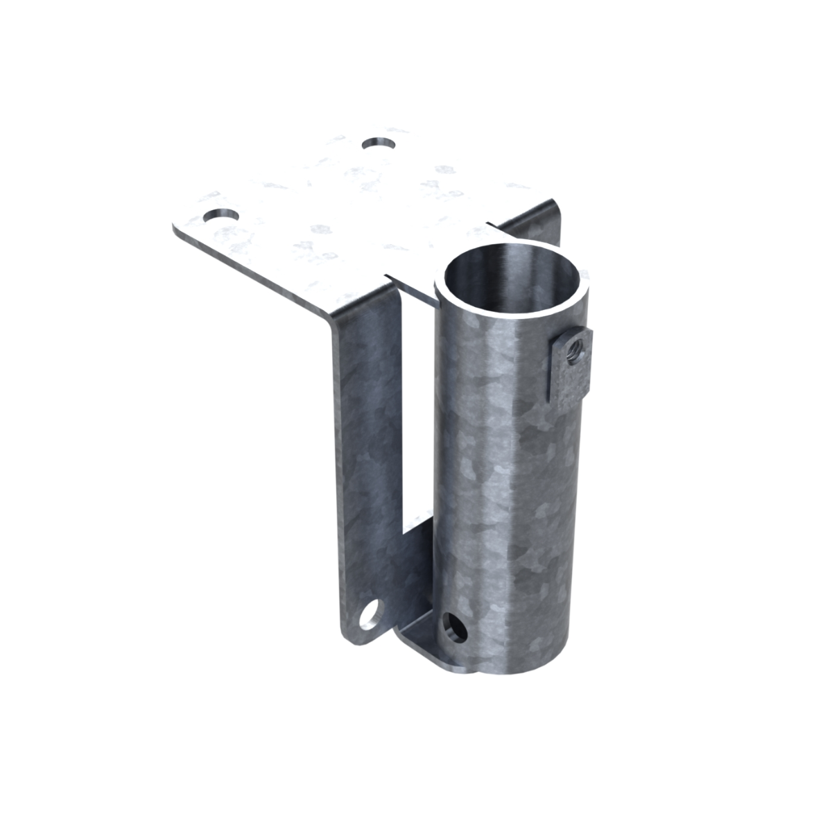 Safety Rail Co. Flush Mount Bracket, Single, Galvanized