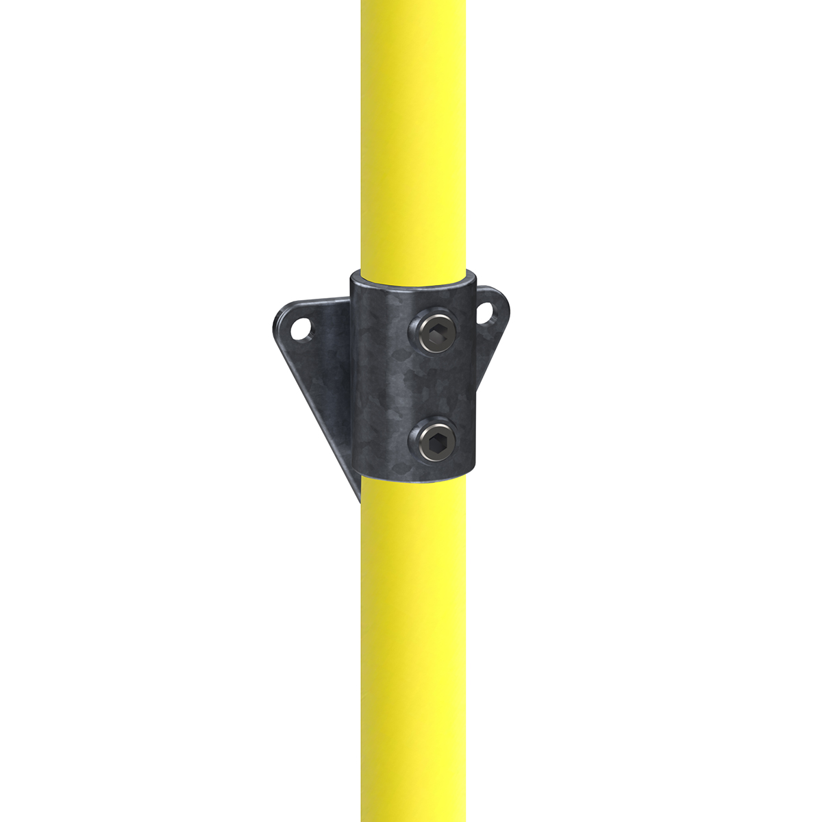 Safety Rail Co. Modular Galvanized Pipe Fitting, Wall Flange, 2 Hole, 1-1/2 in