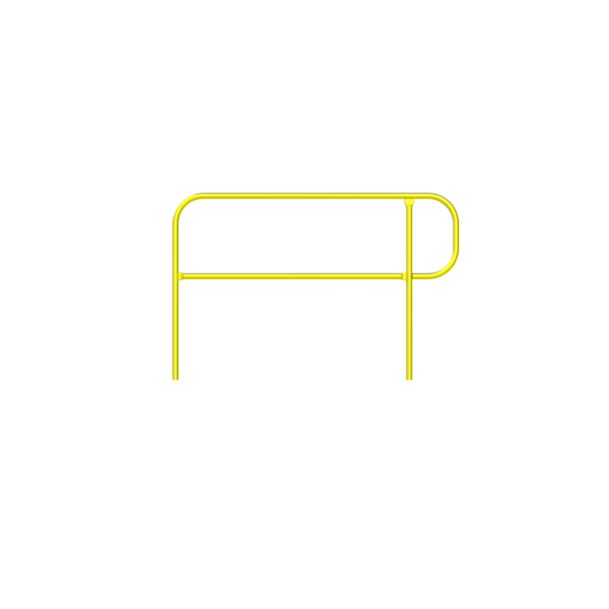 Safety Rail Co. Pit Finish Safety Rail, 5 ft, Yellow