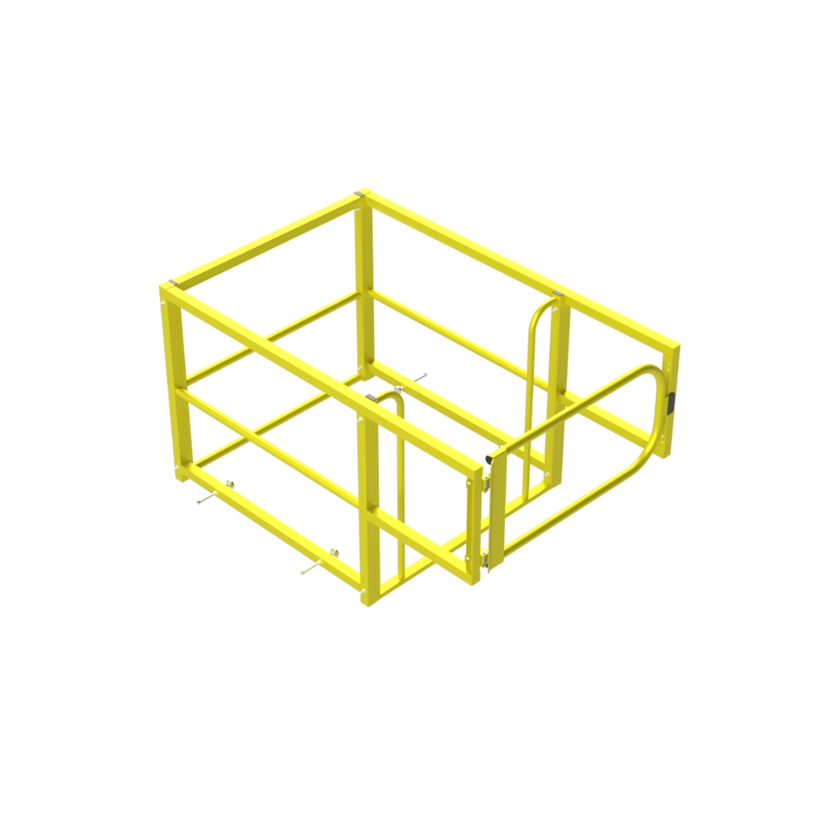 Safety Rail Co. 48 x 48 4-Piece Hatchguard with 48" Gate, Yellow