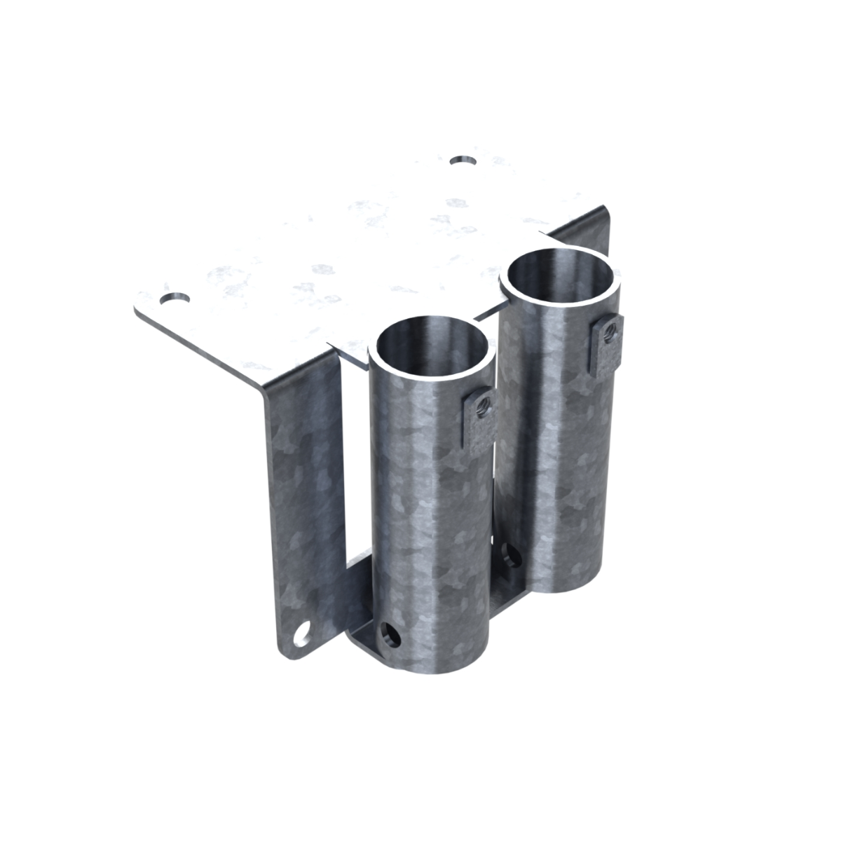 Safety Rail Co. Flush Mount Bracket, Double, Galvanized