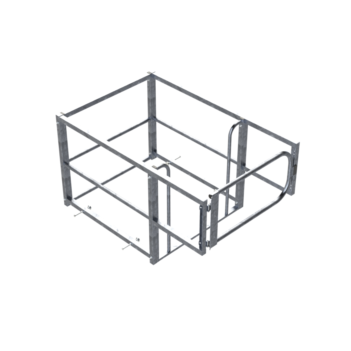 Safety Rail Co. 48 x 48 4-Piece Hatchguard with 48" Gate, Galvanized