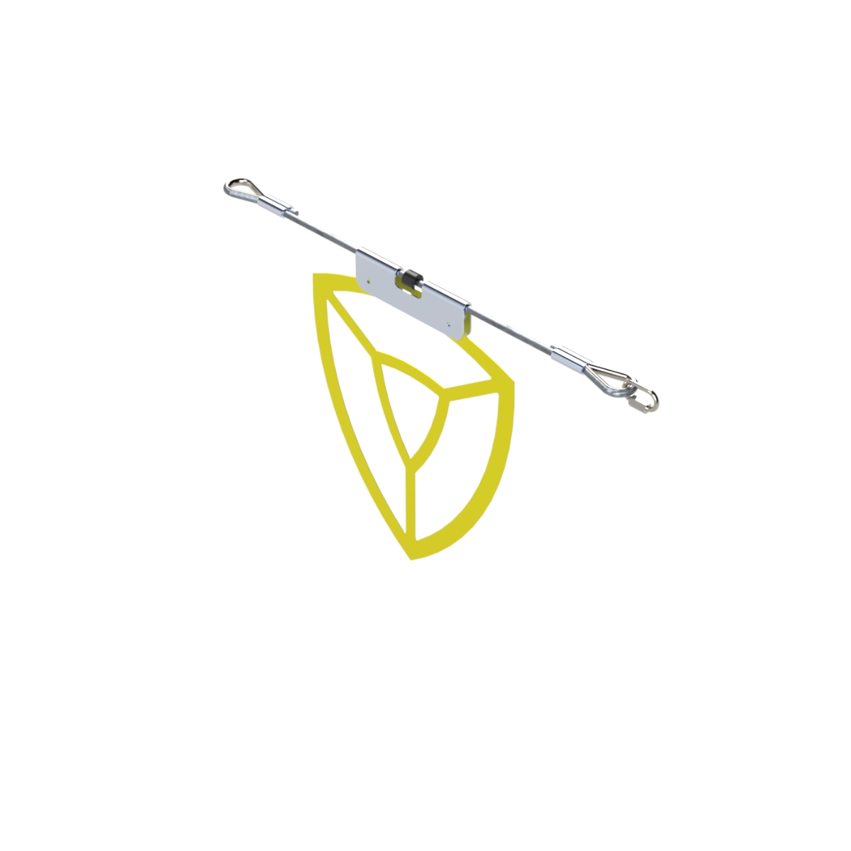 Safety Rail Co. Enduraline Warning Line, 102', Galvanized Cable and Aluminum Pennants