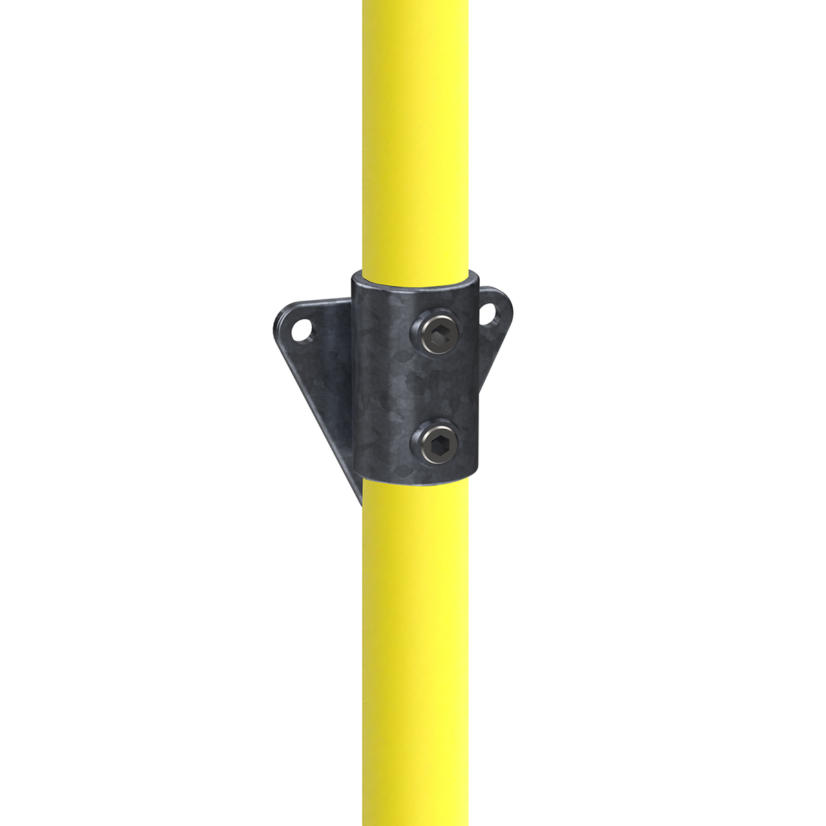 Safety Rail Co. Modular Galvanized Pipe Fitting, Wall Flange, 3 Hole, 1-1/2 in