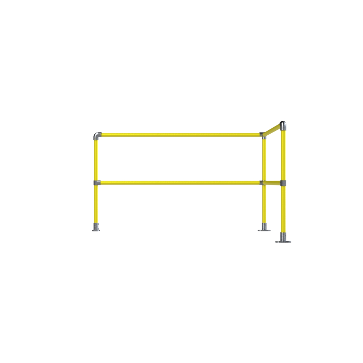 Safety Rail Co. Accu-Fit Express Kit, 6 x 6' Corner, Yellow Powder Coated and Galvanized