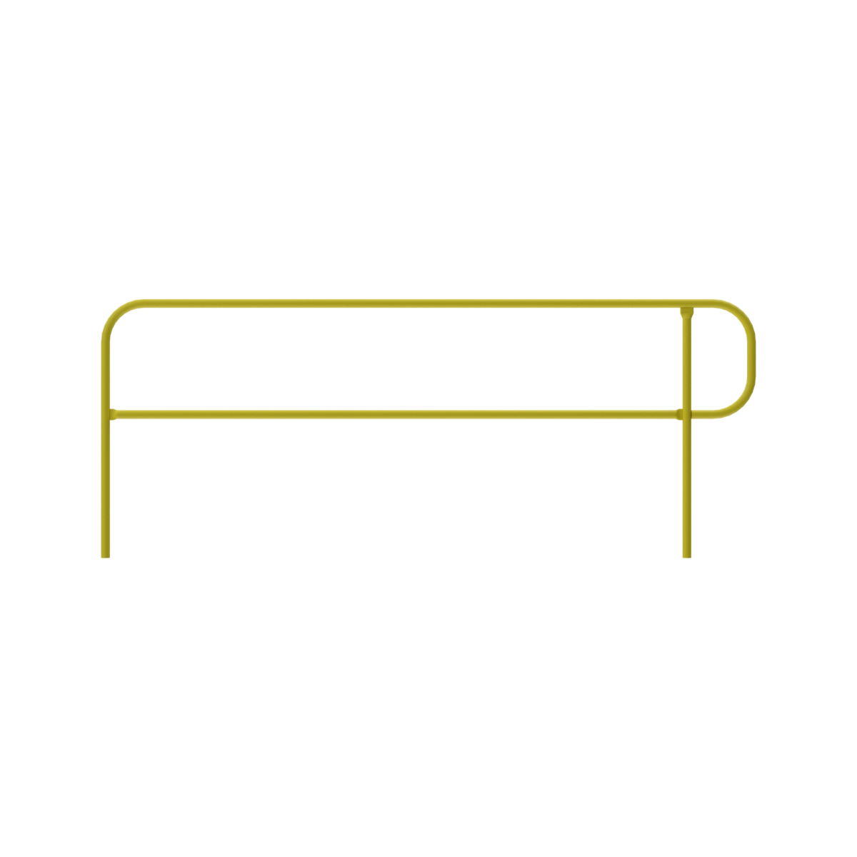 Safety Rail Co. Pit Finish Safety Rail, 9 ft, Yellow