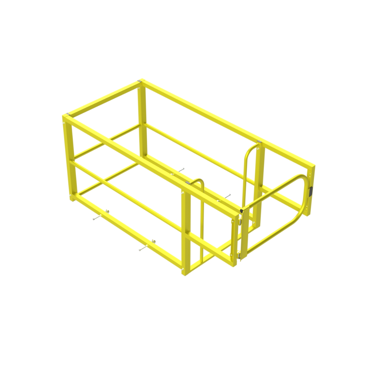 Safety Rail Co. 36 x 76 4-Piece Hatchguard with 36" Gate, Yellow