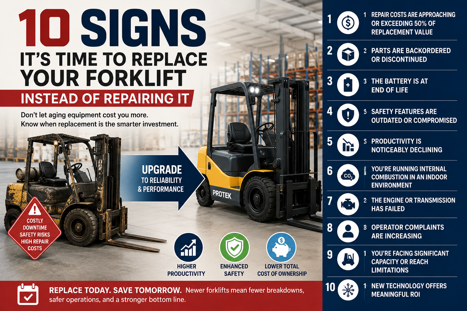 10 Signs It's Time to Replace Your Forklift Instead of Repairing It