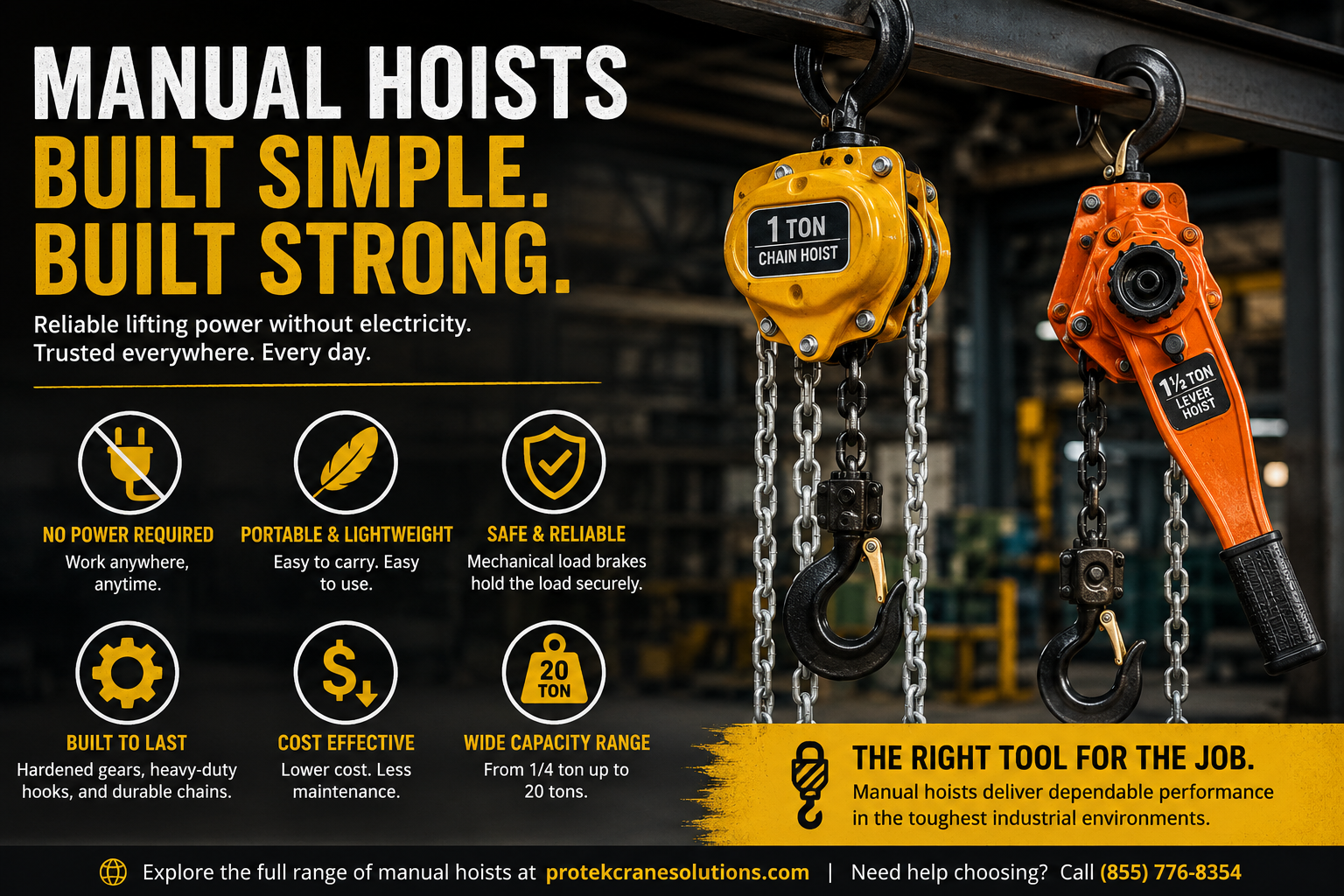 7 Reasons Manual Hoists Are Still Used Across Industrial Job Sites