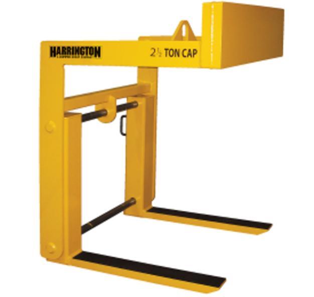 A hook suspended below an overhead crane for lifting materials