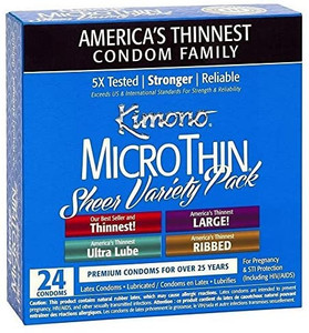 217325 - Kimono Microthin Sheer Variety Pack - 24 Pack 217325 - Kimono Microthin Sheer Variety Pack - 24 Pack