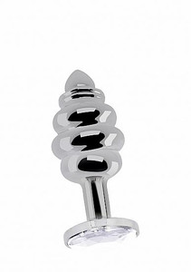 226177 - Ribbed Diamond Plug - 3.15 Inch 226177 - Ribbed Diamond Plug - 3.15 Inch