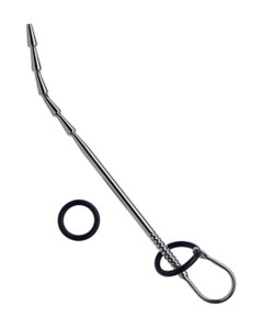 232121 - Kinki Range Steel Beaded Penis Plug With Silicone Ring - 10.8 Inch 232121 - Kinki Range Steel Beaded Penis Plug With Silicone Ring - 10.8 Inch