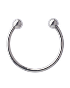 232146 - Kinki Range Double Ball Open Stainless Steel Penis Head Ring 232146 - Kinki Range Double Ball Open Stainless Steel Penis Head Ring