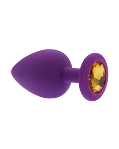 232579 - Kinki Range Silicone Gemmed Butt Plug - 3.8 Inch 232579 - Kinki Range Silicone Gemmed Butt Plug - 3.8 Inch