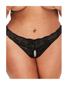 249597 - Secret Kisses Lace And Pearls Crotchless Thong 249597 - Secret Kisses Lace And Pearls Crotchless Thong