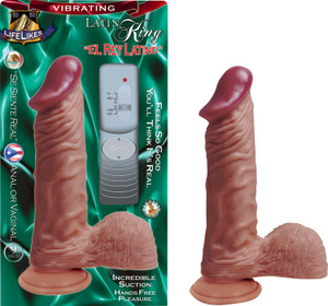 253058 - Lifelikes Vibrating King Dildo- 9 Inch 253058 - Lifelikes Vibrating King Dildo- 9 Inch