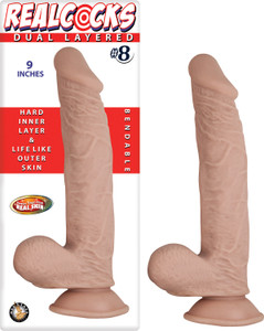 253621 - Nass Toys Dual Layered Dildo No.8 - 9 Inch 253621 - Nass Toys Dual Layered Dildo No.8 - 9 Inch