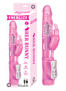 253629 - Energize Her Bunny Vibrator 2 - 9 Inch 253629 - Energize Her Bunny Vibrator 2 - 9 Inch