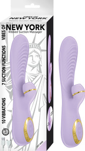 253799 - Vibes Of New York Ribbed Suction Massager - 9.2 Inch 253799 - Vibes Of New York Ribbed Suction Massager - 9.2 Inch