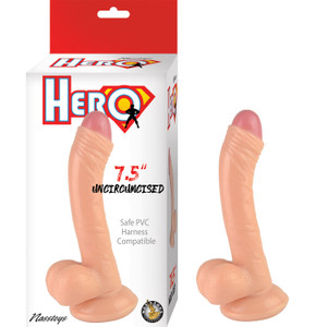 253906 - Hero Uncircumcised Dildo - 7.5 Inch 253906 - Hero Uncircumcised Dildo - 7.5 Inch