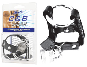 229203 - Metal Cock Ring With Locking Ball Strap 229203 - Metal Cock Ring With Locking Ball Strap