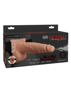 227216 - Fetish Fantasy 7.5 Inch Hollow Squirting Strap-On with Balls 227216 - Fetish Fantasy 7.5 Inch Hollow Squirting Strap-On with Balls