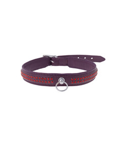 272351 - Bound X Purple Collar With Red Rhinestones - Two Rows 272351 - Bound X Purple Collar With Red Rhinestones - Two Rows