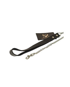 245614 - Bound X Chain Leash with Nubuck Leather handle 245614 - Bound X Chain Leash with Nubuck Leather handle