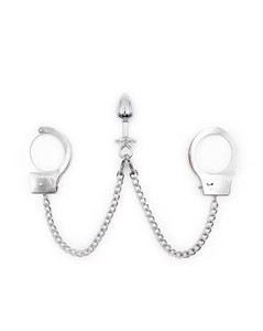 281376 - Kinki Metal Handcuffs with Butt Plug 281376 - Kinki Metal Handcuffs with Butt Plug
