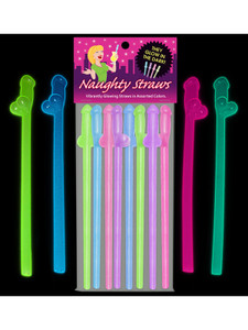 157451 - Glow-In-The-Dark Naughty Penis Straws 157451 - Glow-In-The-Dark Naughty Penis Straws