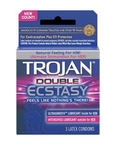 195949 - Trojan Double Ecstasy 3Pk 195949 - Trojan Double Ecstasy 3Pk