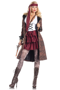 199790 - 3 Piece Provocative Pirate Costume - M/L 199790 - 3 Piece Provocative Pirate Costume - M/L