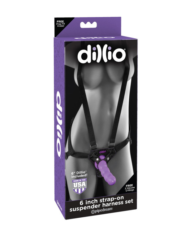 202882 - Dillio  6 Inch Strap - On Suspender Harness Set