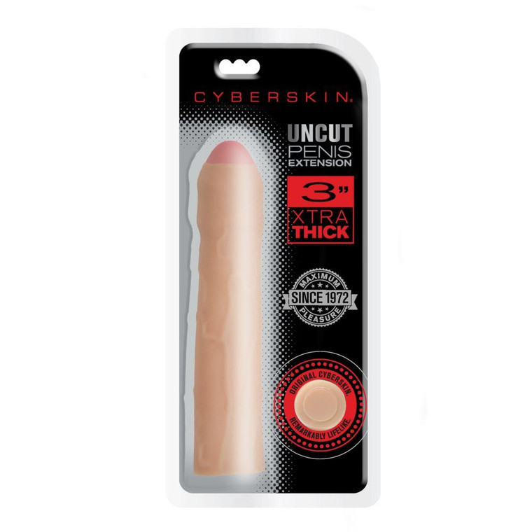 207556 - Cyberskin Xtra Thick Uncut Transformer Penis Extension - 3 Inch