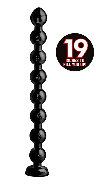 212074 - Hosed 19 Inch Beaded Thick Anal Snake