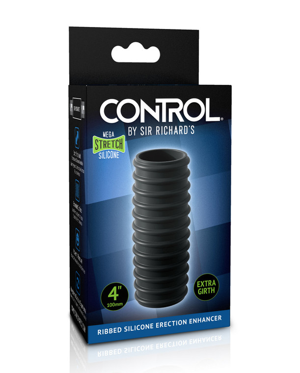 215396 - Control By Sir Richards Ribbed Silicone 4 Inch Enhancer