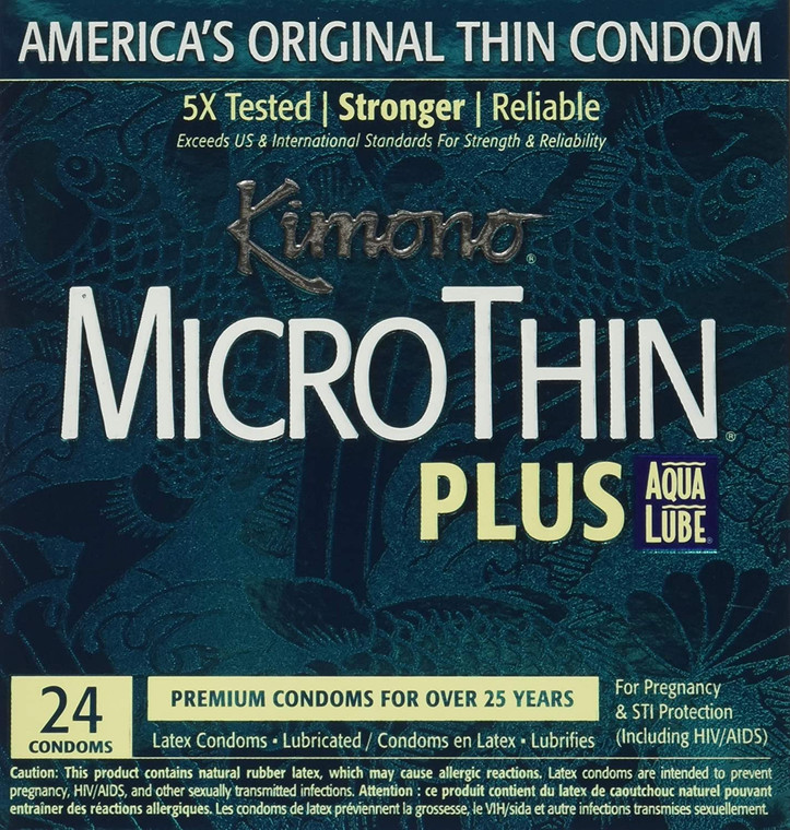 217326 - Kimono Microthin Ultra Lubricated With Aqua Lube - 24 Pack