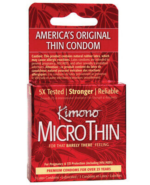 217330 - Kimono Microthin Condoms 3 Pack