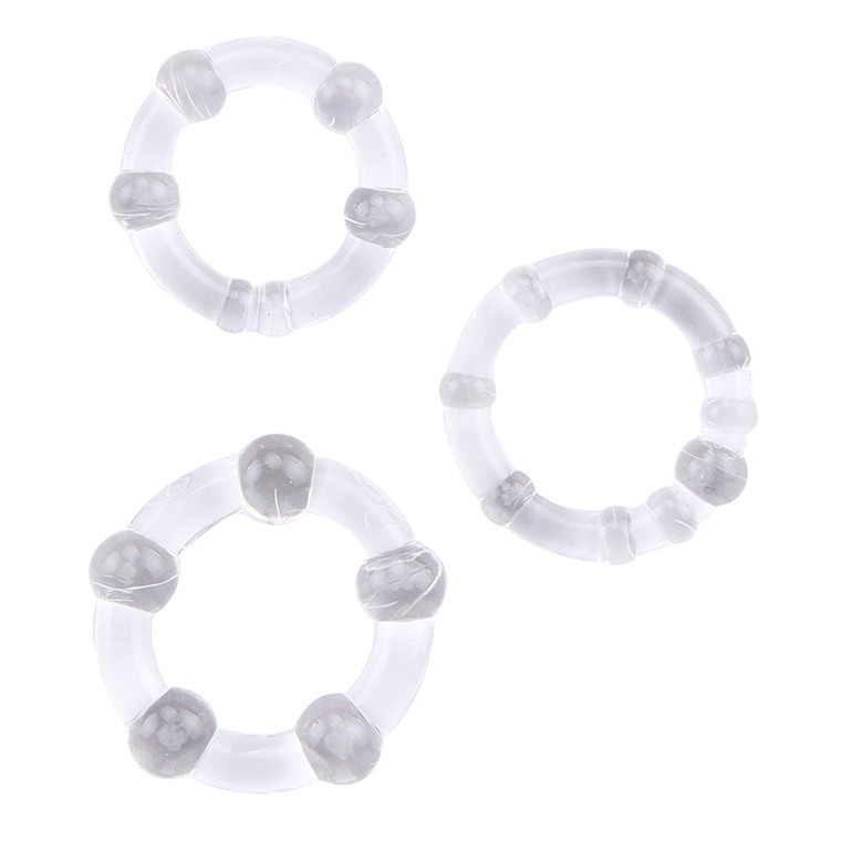 225212 - Beaded Cock Rings - 3 Pack