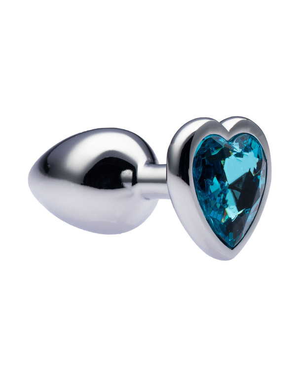 231531 - Kinki Range Alloy Love Heart Gemmed Butt Plug - 2.7 Inch