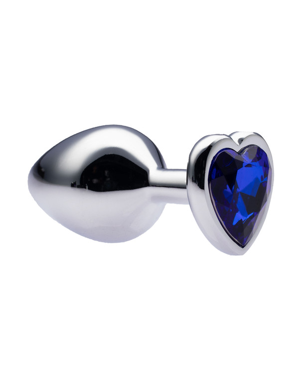 231545 - Kinki Range Alloy Love Heart Gemmed Butt Plug - 3.2 Inch