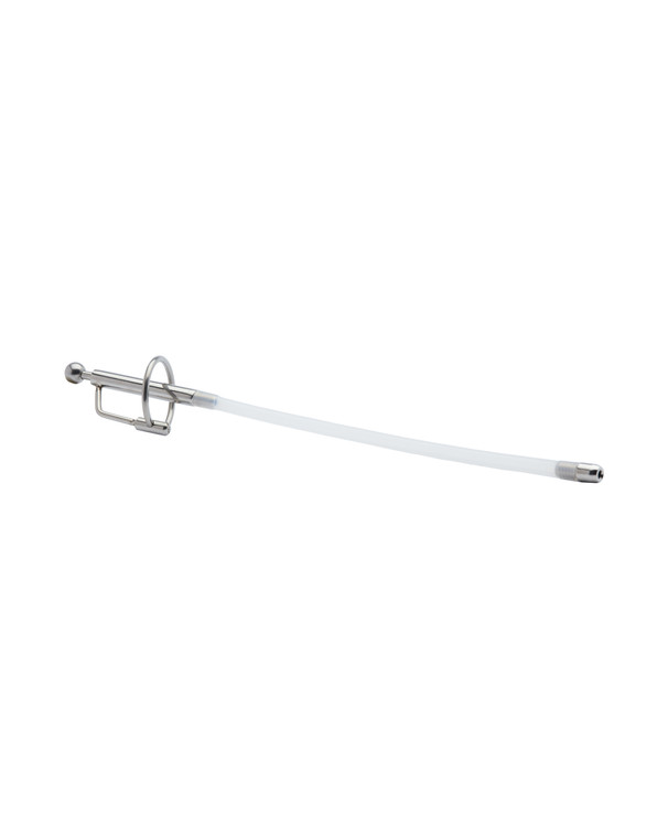 232071 - Kinki Range Stainless Steel And Clear Cum Through Plug - 8.8 Inch