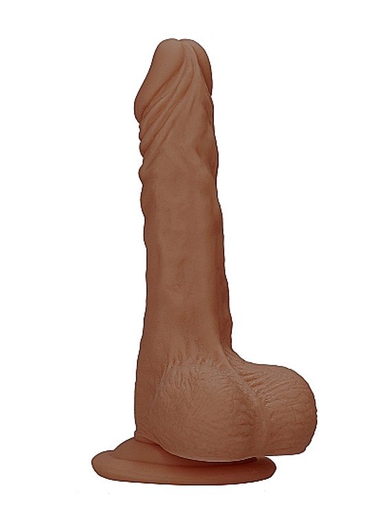 243412 - Realistic Suction Dildo With Balls - 9.8 Inches