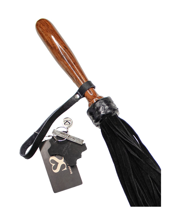 245056 - Bound X Suede Flogger With Wooden Handle